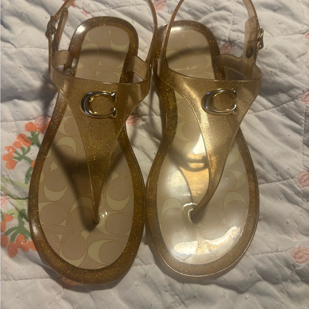 Coach Women's Gold Sandals